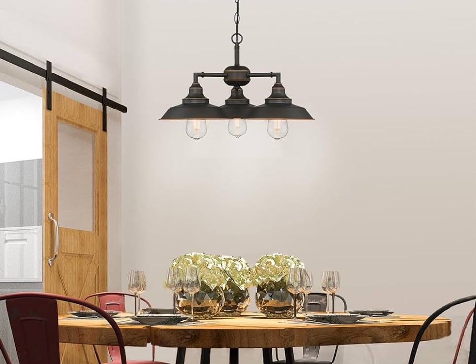 Large Industrial Metal Chandelier by Westinghouse