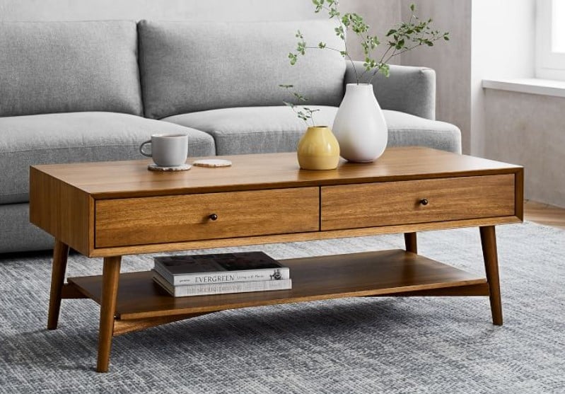 West Elm Mid-Century Wooden Coffee Table